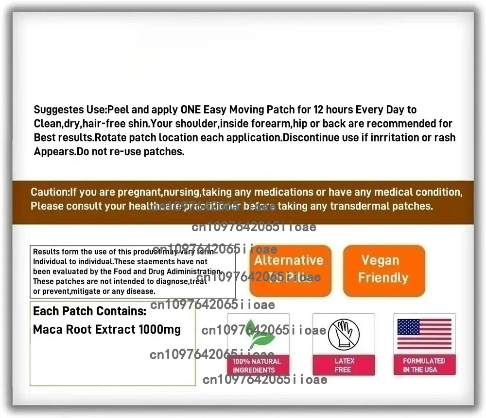 Saw Palmetto Transdermal Patch untuk Kesehatan Rambut & Dukungan Kesehatan Pria 30 Patch