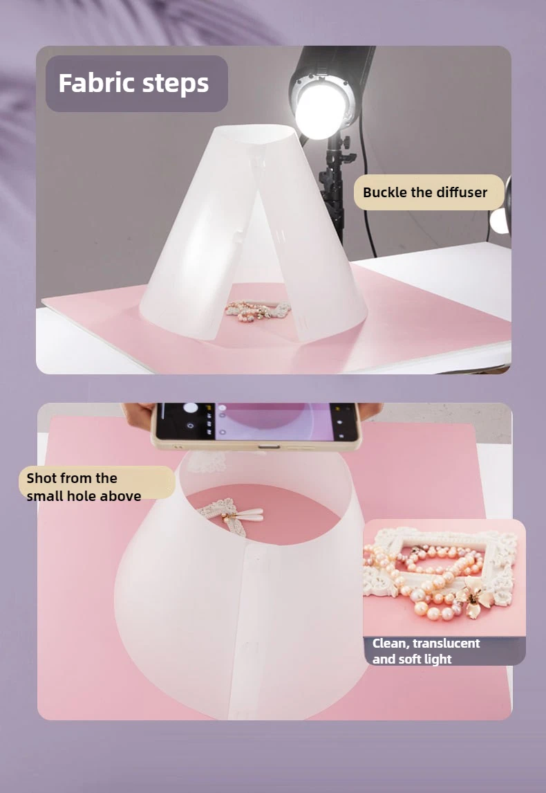 Afbeelding 4: Lichtkegel Fotoflitsverspreider voor productverspreiding Fotografie Schieten Reflecterend alternatief voor sieraden