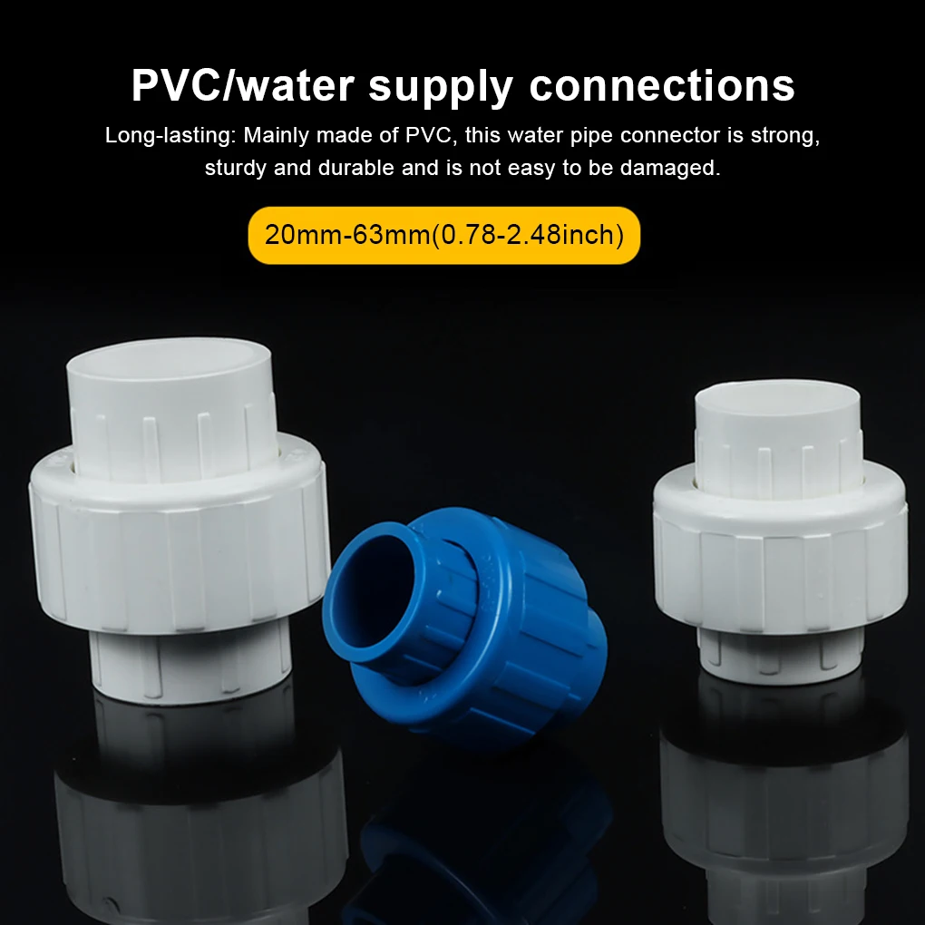 Aquarium PVC Pipe Union Connector Water Equal Connectors Spare Parts