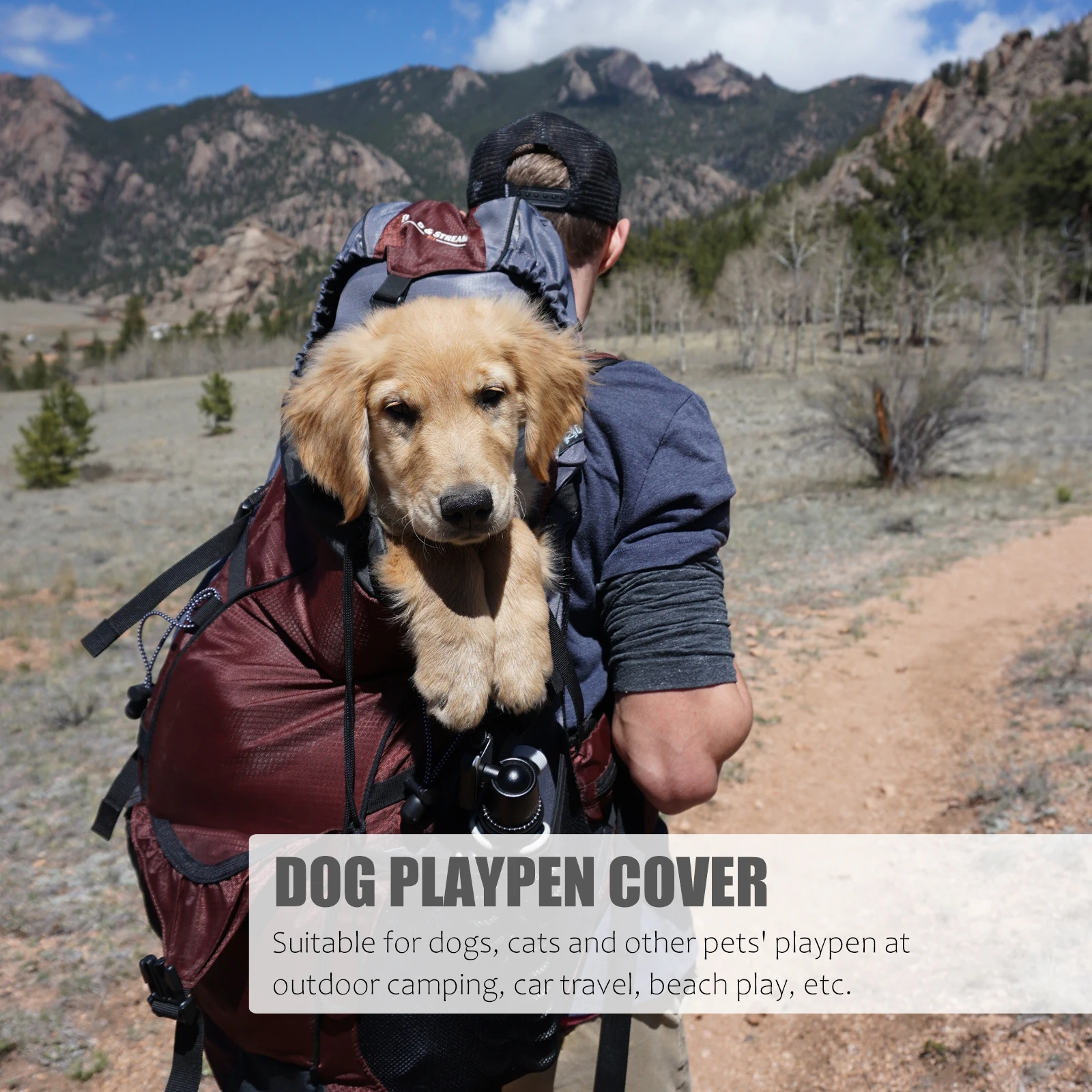 

Waterproof Sunproof Dog Playpen Cover 210D Oxford Cloth Outdoor Camping Car Travel Beach Play Easy Install Remove Durable Pet