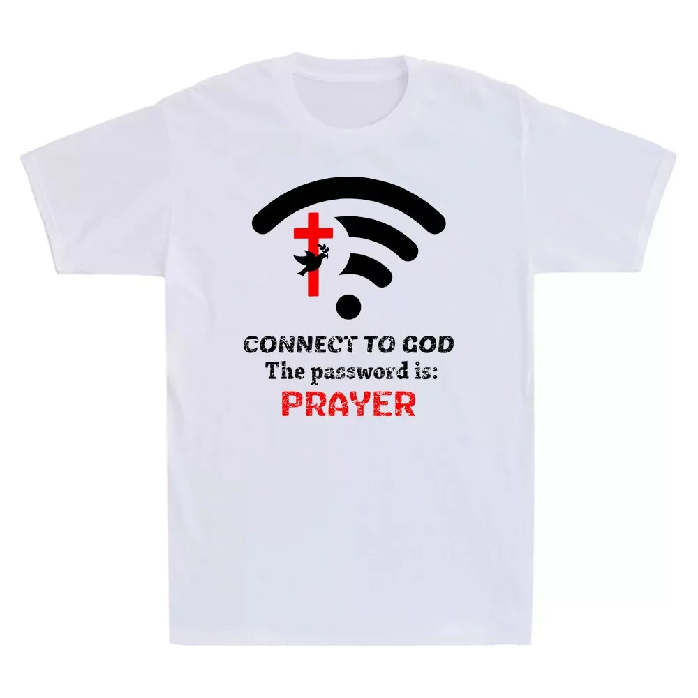 Connect to God The Password is Prayer Funny Vintage Unisex T-Shirt