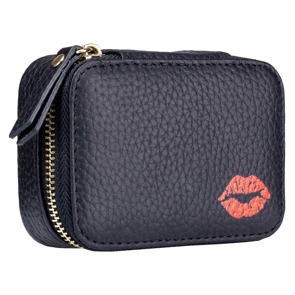 

Lipstick Bag Small Portable Travel Toiletry Pouch Mirrored Compact For Women Lipstick Organizer Mini Cosmetics Storage