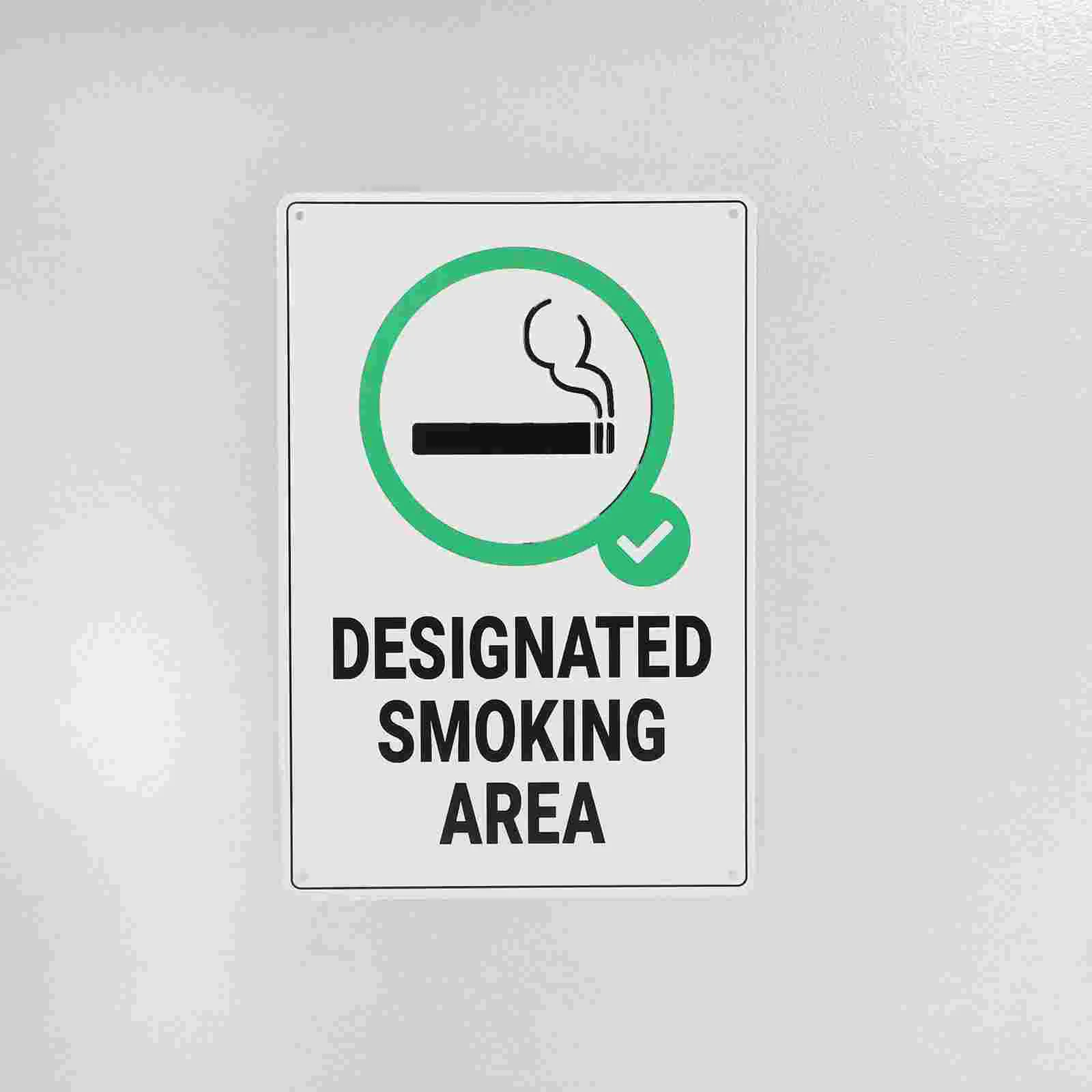 Smoking Area Sign Iron Wall Plate Signs for Home Indoor Board Creative Public Signboard