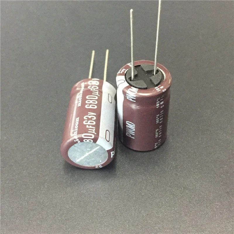 20pcs 680uF 63V NICHICON PW Series 16x25mm Low Impedance Long Life 63V680uF Aluminum Electrolytic capacitor