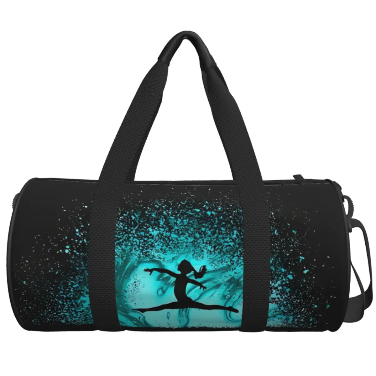 Gymnastics Girl Colorful Pattern Modern Sport Gym Bag Swimming Sports Bags Men Printed with Shoes Fitness Bag Oxford Handbags