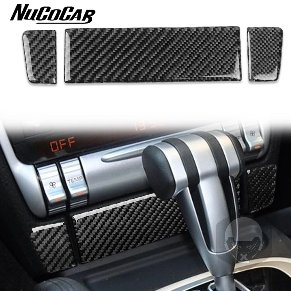 

For Porsche Cayenne Sport SUV 2003-2010 Carbon Fiber Ashtray storage Panel Trim Cover Car inside Accessories decorative Sticker