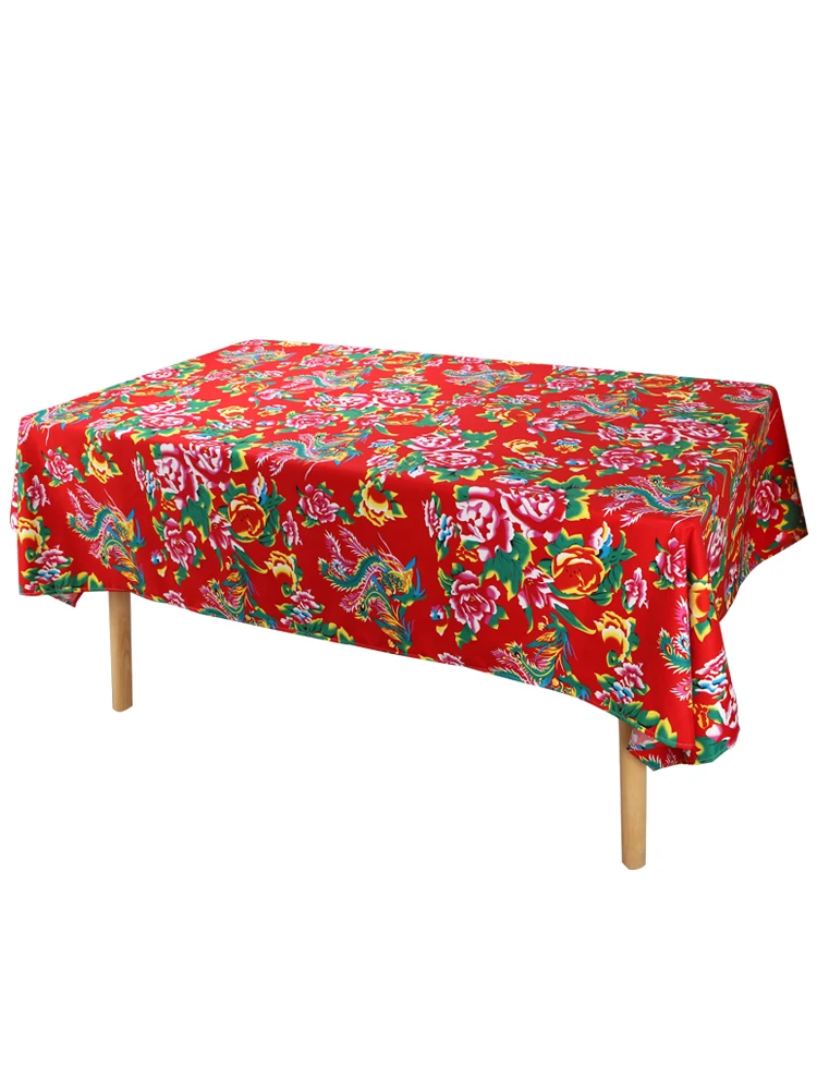 Ethnic style print Northeastern large flower cloth tablecloth party bar teahouse tablecloth restaurant Chinese style tablecloth