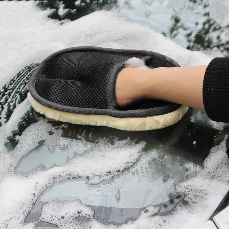Mikrofaser Wolle Weiche Auto Auto Waschen Handschuh Reinigung Auto Reinigung handschuh Motorrad Waschmaschine Pflege Auto farbe Waschen pflege werkzeuge