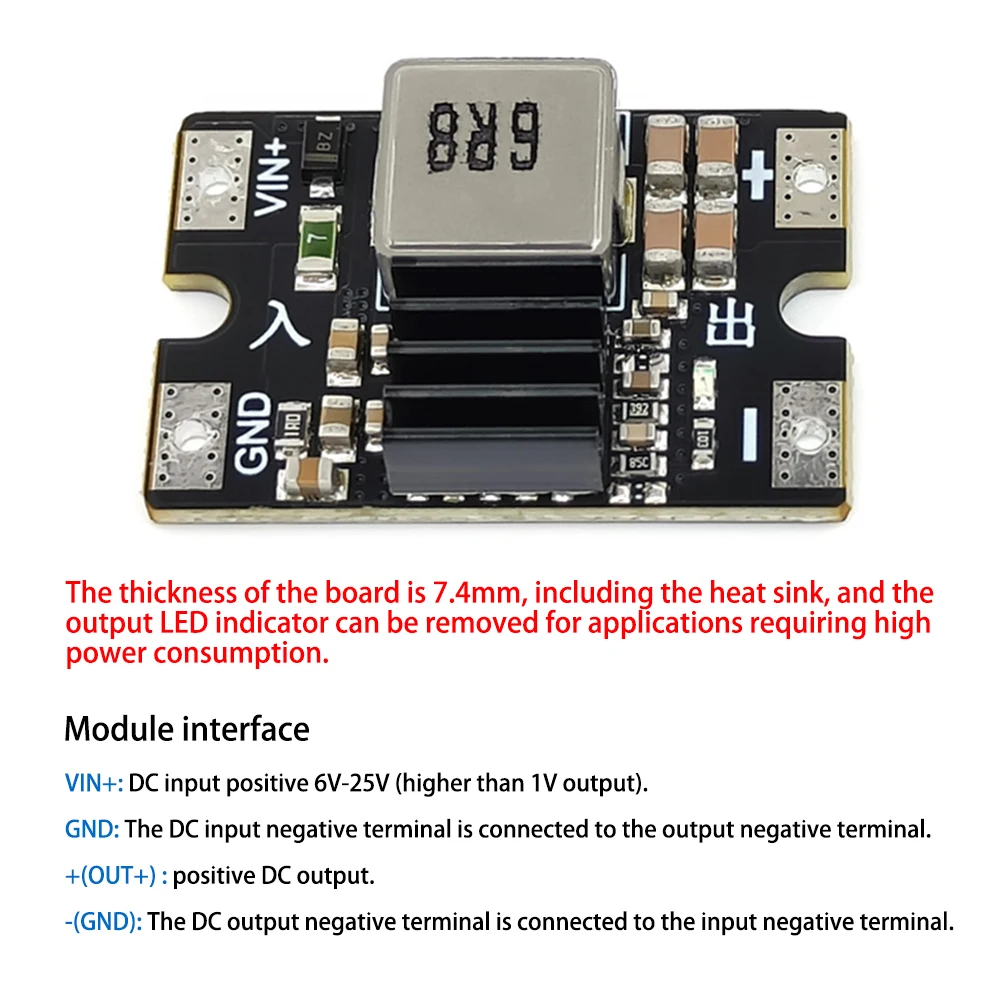 DC-DC 6V-30V to 5V/9V/12V 3A Buck Module 25V to 3.3V/9V/12V 8A Mini Aircraft High-power Reduction Voltage Module Step-down Board