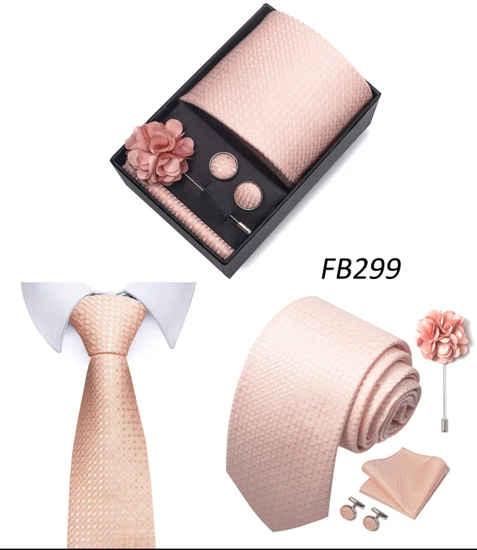 Neue Designer Blau Rot Grün Paisley Krawatten Für Männer Hochzeit Party Krawatte Luxus Krawatte Einstecktuch Cufllink Brosche Set – Detail 40