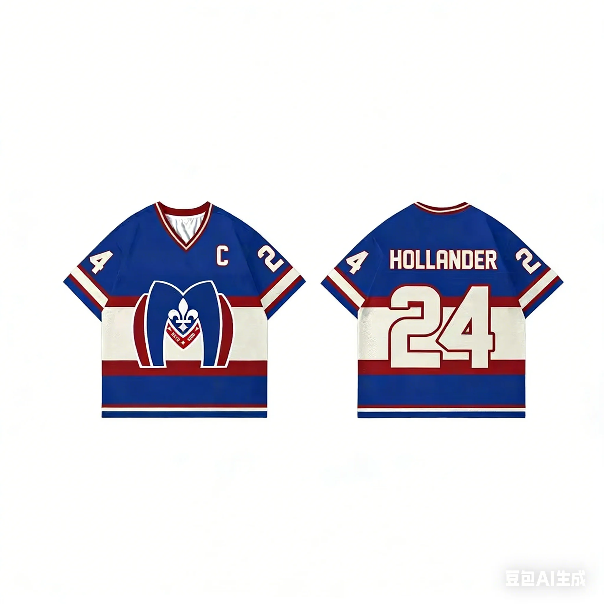 Beheiztes Rivalry Hockey Fan Style T-Shirt mit kurzen/langen Ärmeln für Herren und Damen mit Rozanov 81 Hollander 24, Sweatshirts für Erwachsene/Kinder, Oberteil – Detail 13