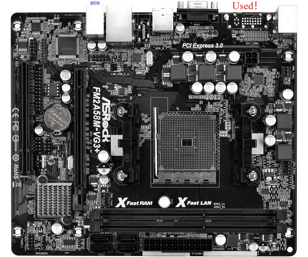 ASRock FM2A58M-VG3+ Motherboard Socket FM2+ AMD A58 DDR3 32GB PCI-E 3.0 SATA III VGA Micro ATX support A10 AD680 A10 AD7800 cpu