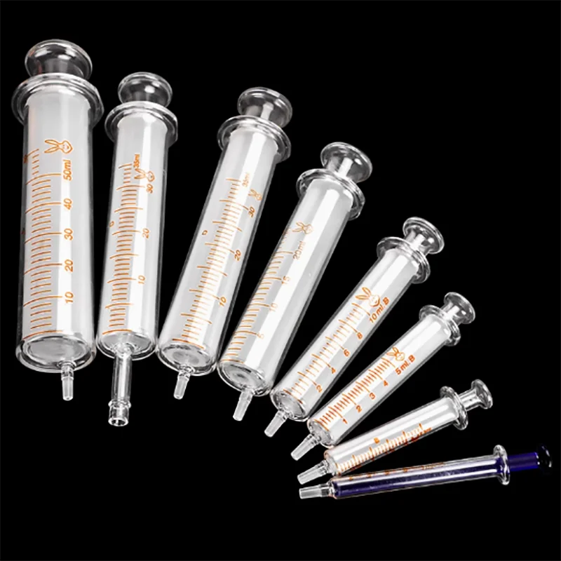 

Glass syringe syringe sampler dispensing ink sampler medicine filling device 1/2.5/5/10/25/35/60/120ml laboratory industrial use