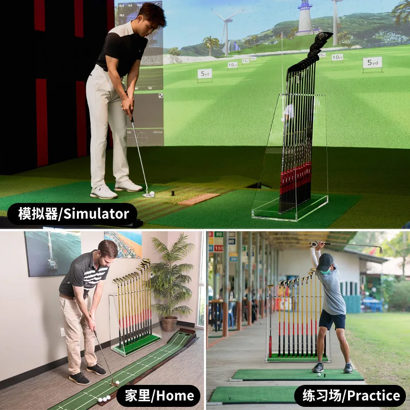 Advanced PGM Golf Club Stand Transparent Acrylic Club Placement Stand Indoor Storage Display Billiards Club Display Stand