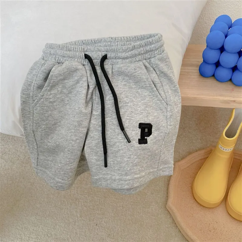 

Korean Style Children's Short Pants Embroidered Casual Trousers Boys Girls Baby Summer New Arrival Small Size Fabric Pants