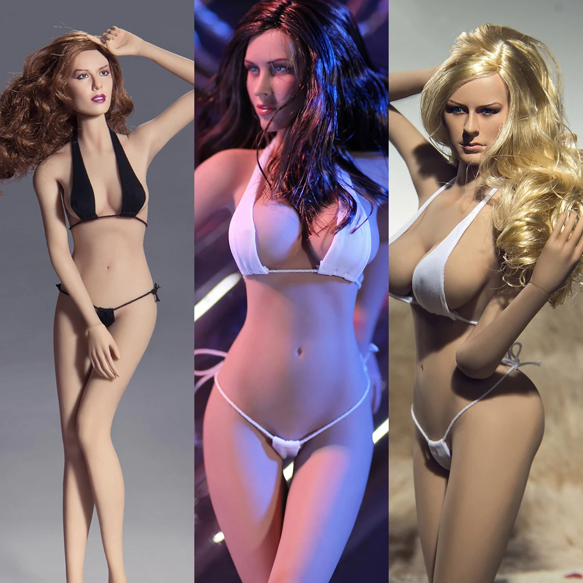 

TBLeague Phicen S01 S02 S06 S07 S09 1/6 Super Flexible Female Seamless Body Suntan Pale Skin Large Breast 12" Action Figure Doll