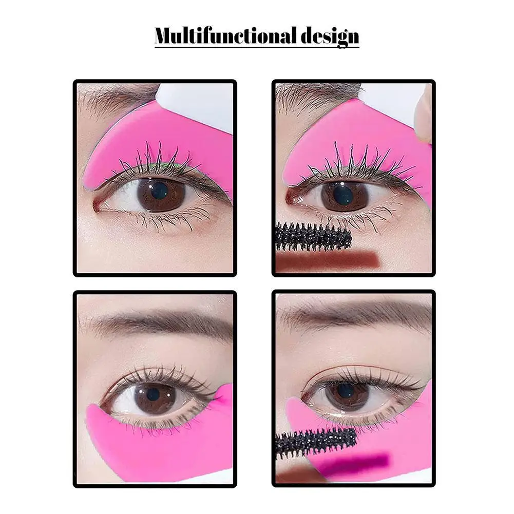 Stencil per eyeliner in silicone e applicatore per scudo mascara Cuscinetti protettivi per trucco di precisione riutilizzabili per applicazioni di ciglia a prova di sbavature