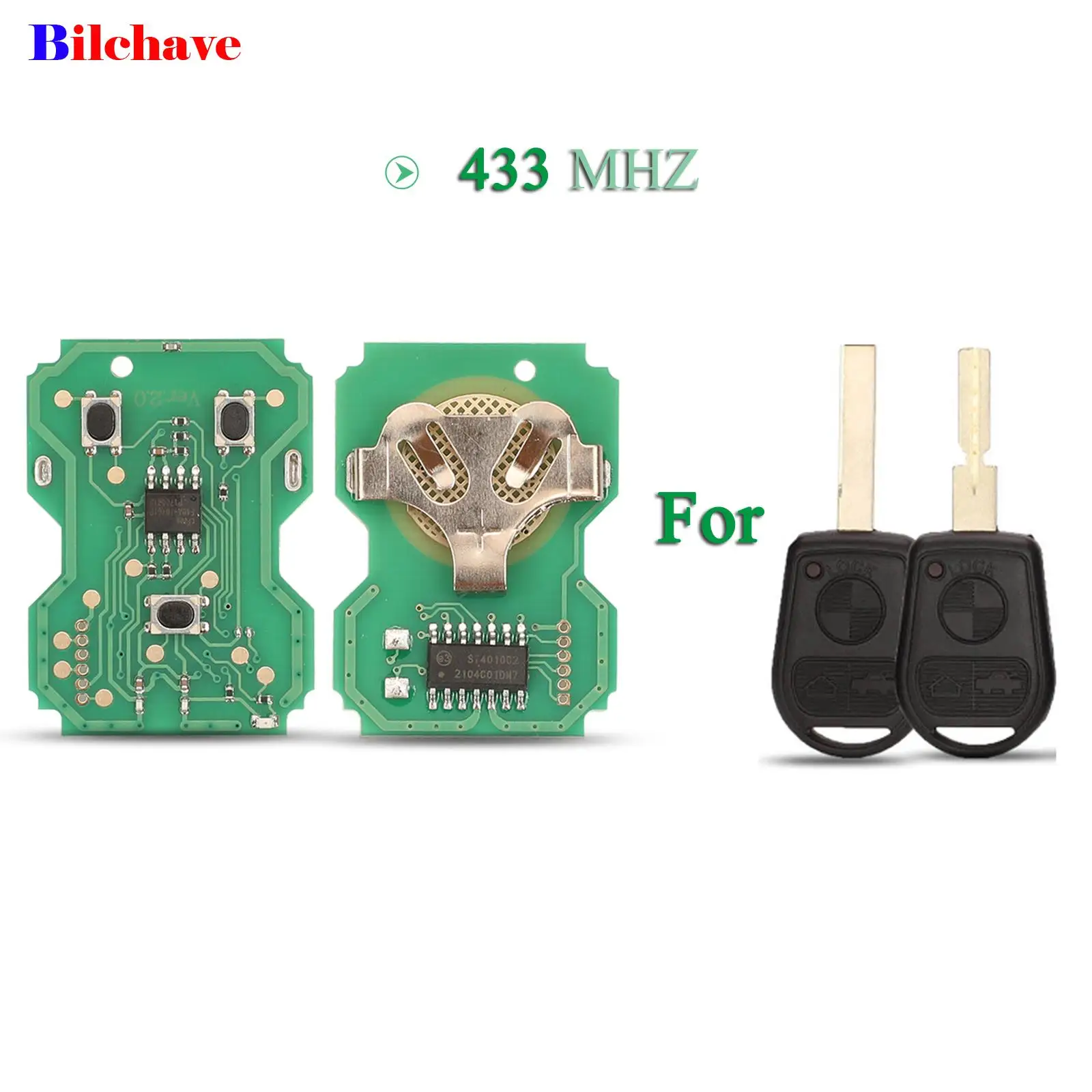 jingyuqin 3 Buttons 433Mhz Without ID Chip Remote Car Key Circuit Board Fob For BMW Z3 E31 E32 E34 E36 E38 E39 E46 Z3i