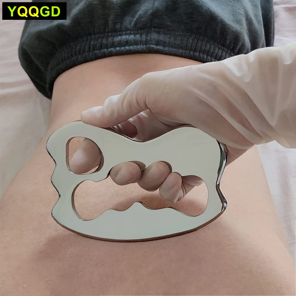 Gua sha Tool Stainless Steel Gussha Massage Tool Muscle Scraping Tool for Soft Tissue Therapy and Reduce Arms,Legs Muscle Pain