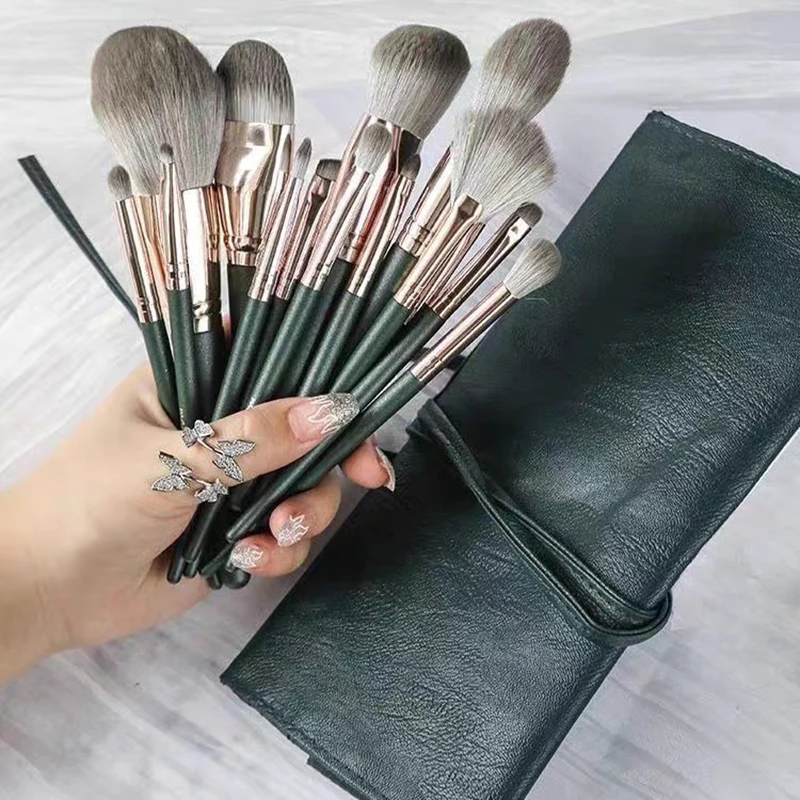 JTFIL 14Makeup Brushes Set Foundation Eyeshadow Blush Highlighter Soft Fluffy Concealer Blending Brush Beauty Tool