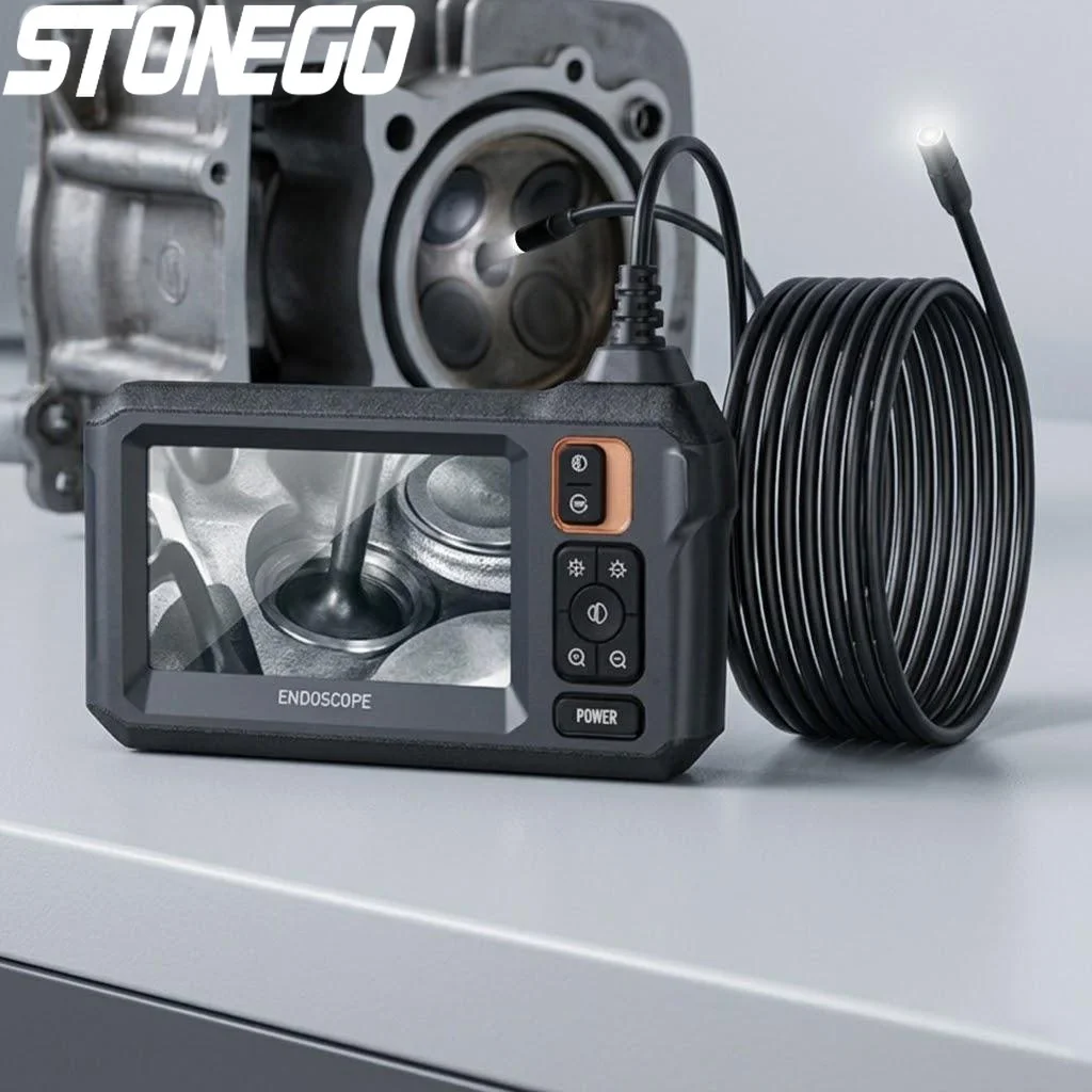 

1080P HD WiFi Endoscope 43 Inch Display 15m Cable Dual Camera Head 2600mAh Battery Auto Electrical Pipeline Inspection Tool