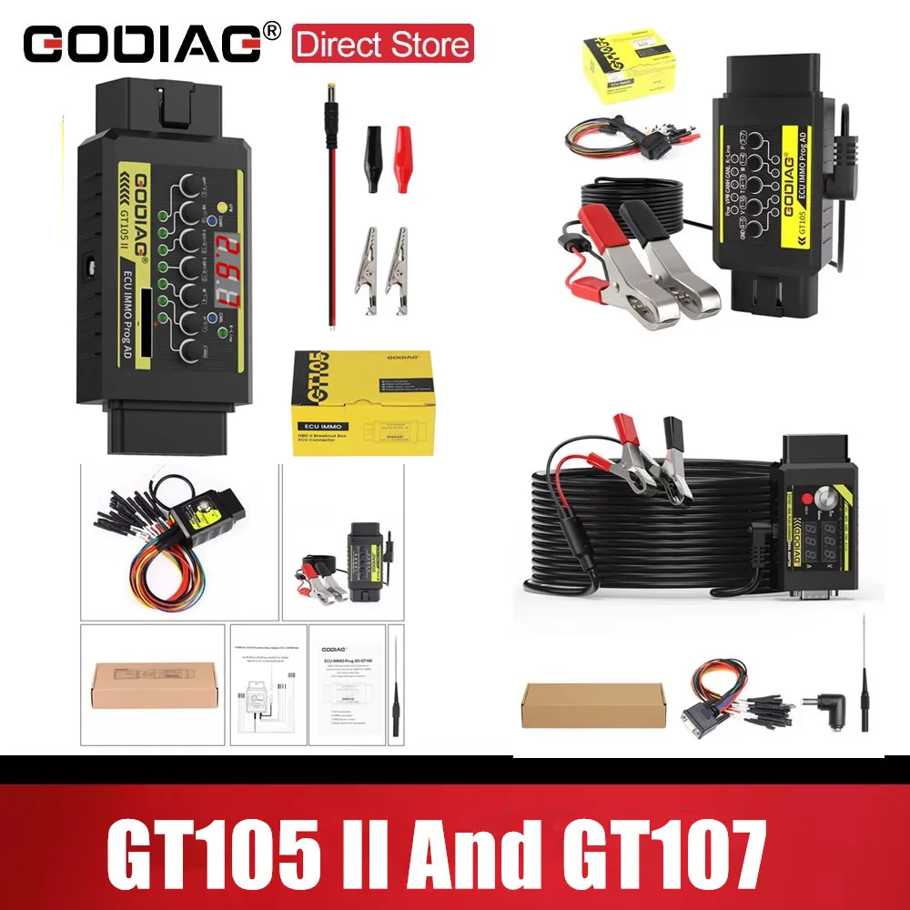 

GODIAG GT105 II/GT107 + DSG Plus коробка передач ECU IMMO Prog AD OBD II разъем блока передач ECU + полный протокол OBD2 перемычка