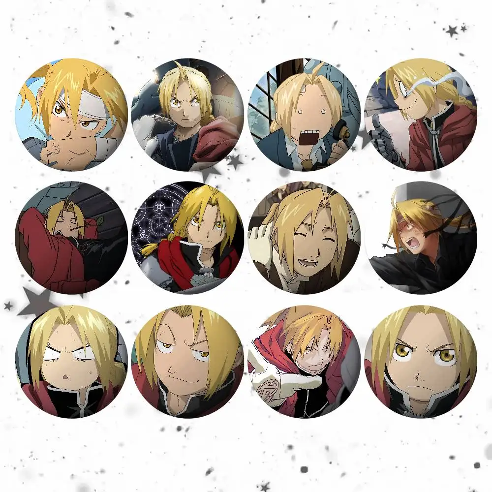 Anime E-Edward E-Elric For Clothes Anime Enamel Pin Cute Things Cartoon Cosplay Badges On Backpack Brooch Art Gifts