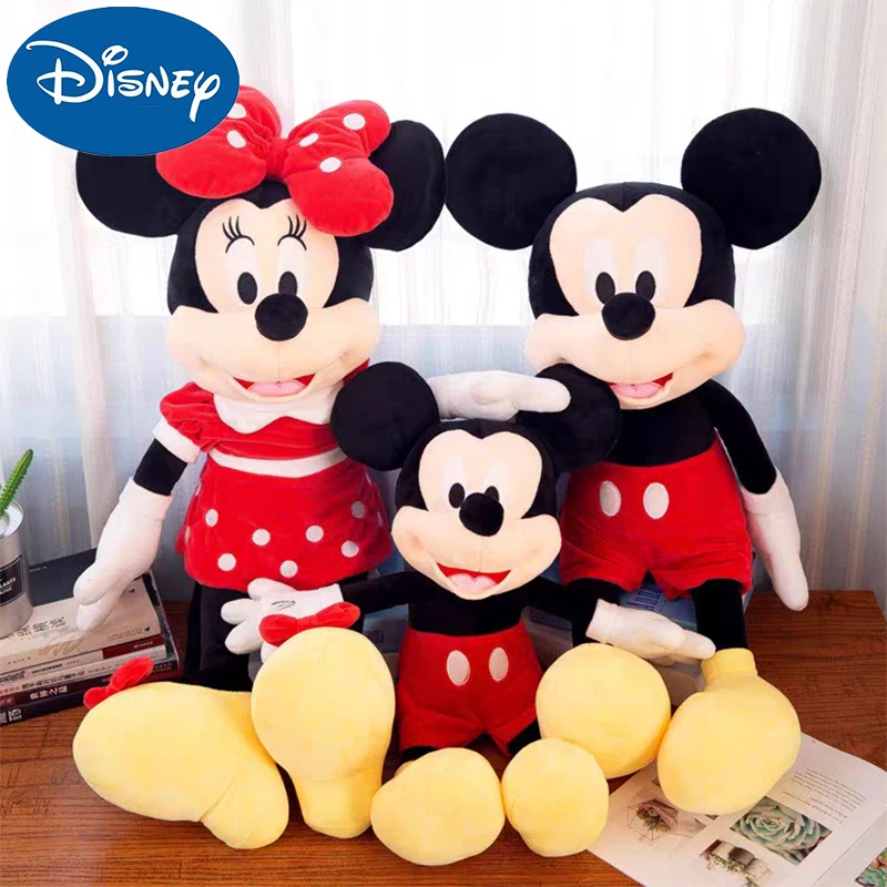 Disney Cartoon Mickey Minnie Plüsch Puppe Anime Baumwolle Gefüllt Super Weiche Kristall Samt Gefüllte Plüsch Spielzeug Mädchen Weihnachten Geschenk