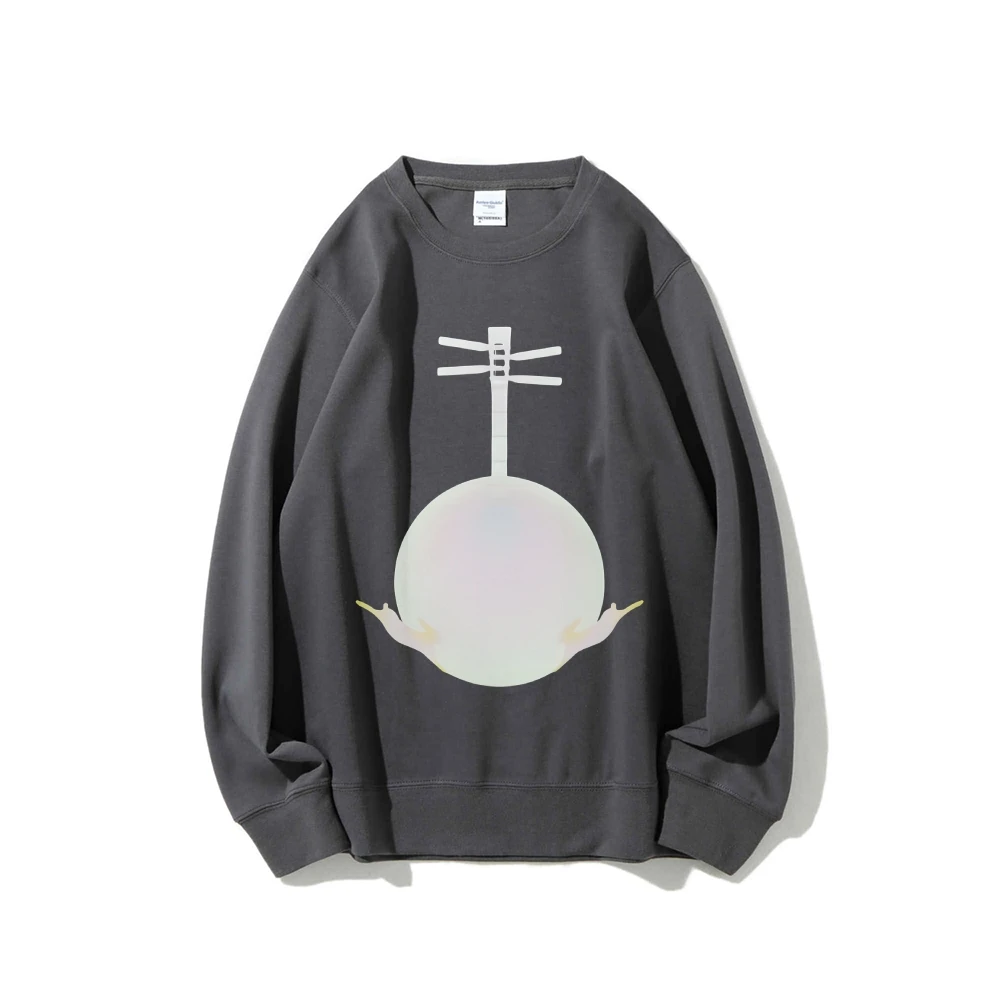 Męska bluza z okrągłym dekoltem - wysokiej jakości podszewka z polaru, ciepła, ale lekka, luźny krój, idealna na chłodne dni