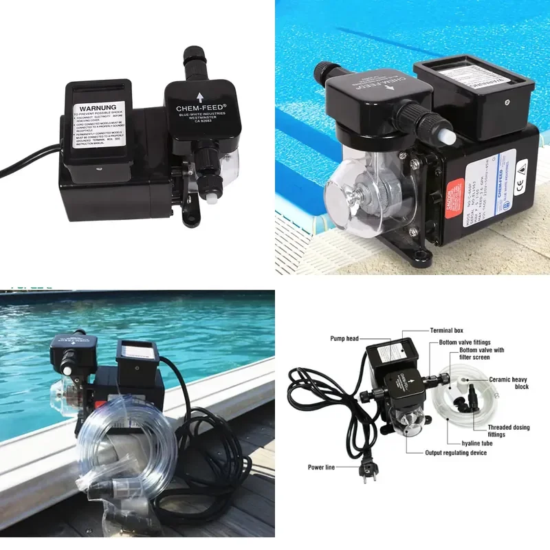 Swimming Pool Chlorinator Automatic Chemical Dosing Pump 220V/50Hz 13L/h