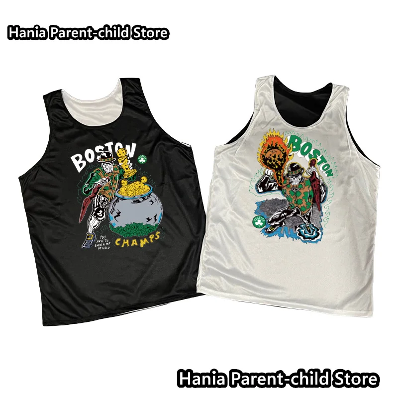 24/25 New Arrives Men's And Kids 2-piece Basketball Vest Sports Sleeveless Jersey T shirt Mens Boys Celtic 3D Prited Tops