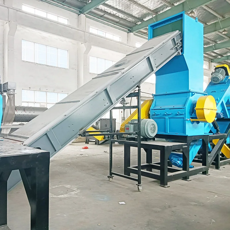 Recycling Machine PET Polyester Staple Fiber Making Equipment with Dewatering Machine for Pet Plastic Bottles