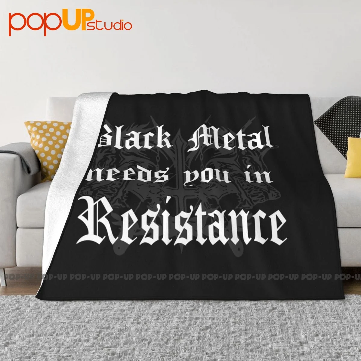 Nargaroth Black Metal Band Resistance P-532 Blanket Luxury On Couch Microfiber Faux Fur Throw Camping Blanket