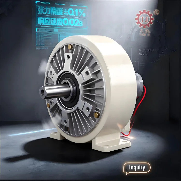 Fornecimento de fábrica de freio de pó magnético OEM personalizado, motor de freio magnético CA seguro e seguro para peças de transmissão de energia de alimentos