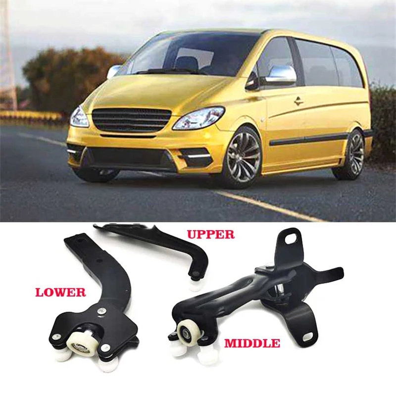 Sliding Door Rail Roller Upper Middle Lower Set 6397601747 6397601547 6397601347 For Mercedes-Benz Viano W639 Vito W639