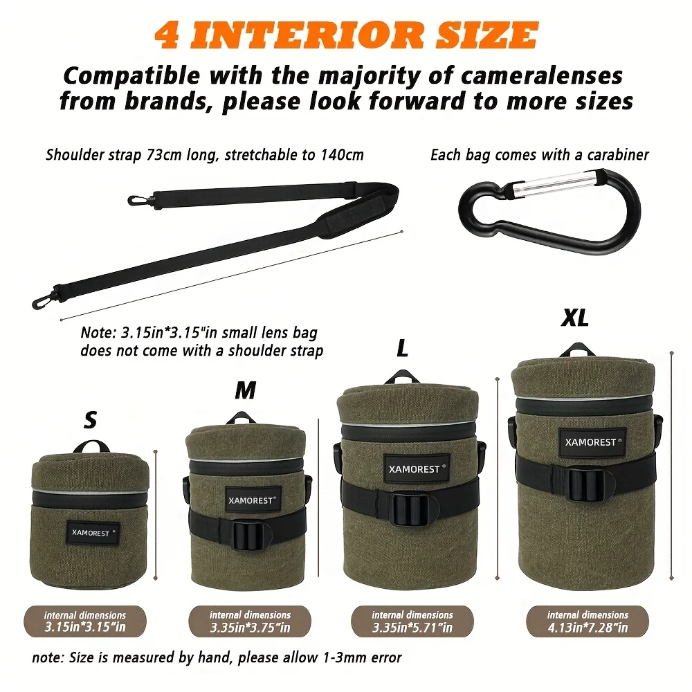 حقيبة عدسة الكاميرا الرقمية ذات العدسة الواحدة من القماش عالي الجودة للحماية الناعمة وحقيبة حمل وحقيبة كتف