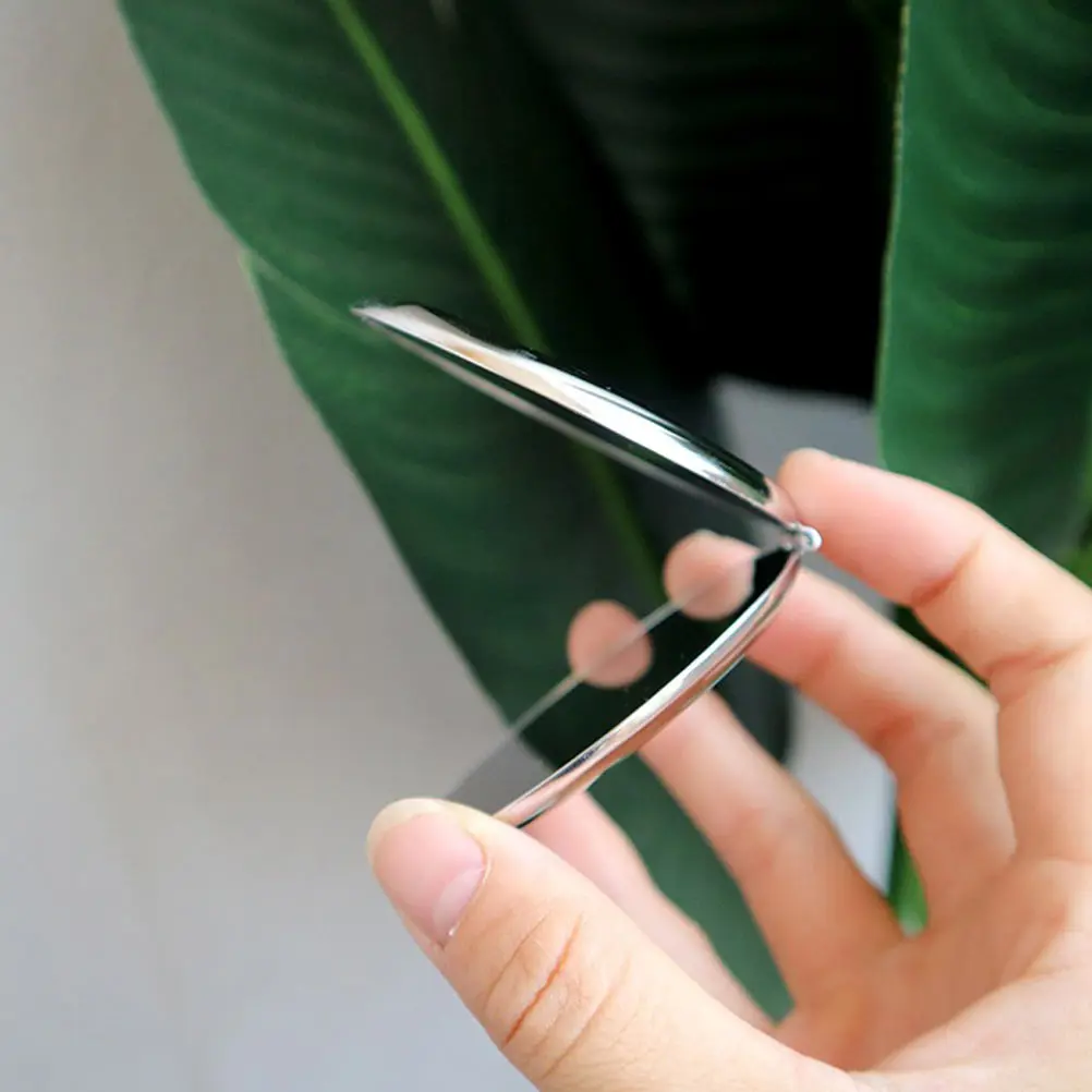 

1Pcs Portable Vanity Mirror Mini Foldable Stainless Steel Makeup Mirror Double-Sided Compact Lightweight Perfect for Travel and