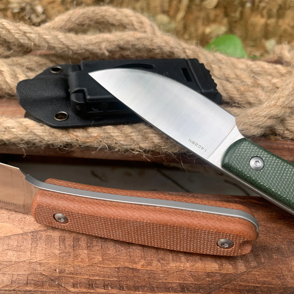 Outdoor Camping Small Straight Knife 14C28N Fixed Blade Knife Tactical Hunting Survival Multipurpose Knives EDC Tools Men Gift