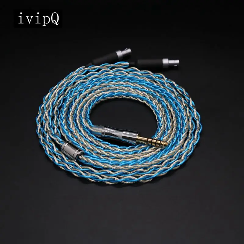 ivipQ-51 IEM Cable High Purity Earphone Cable For Sennheiser HD650 HD800 Upgrade Balanced 2.5mm 3.5mm 4.4mm 4PIN XLR Hearphone