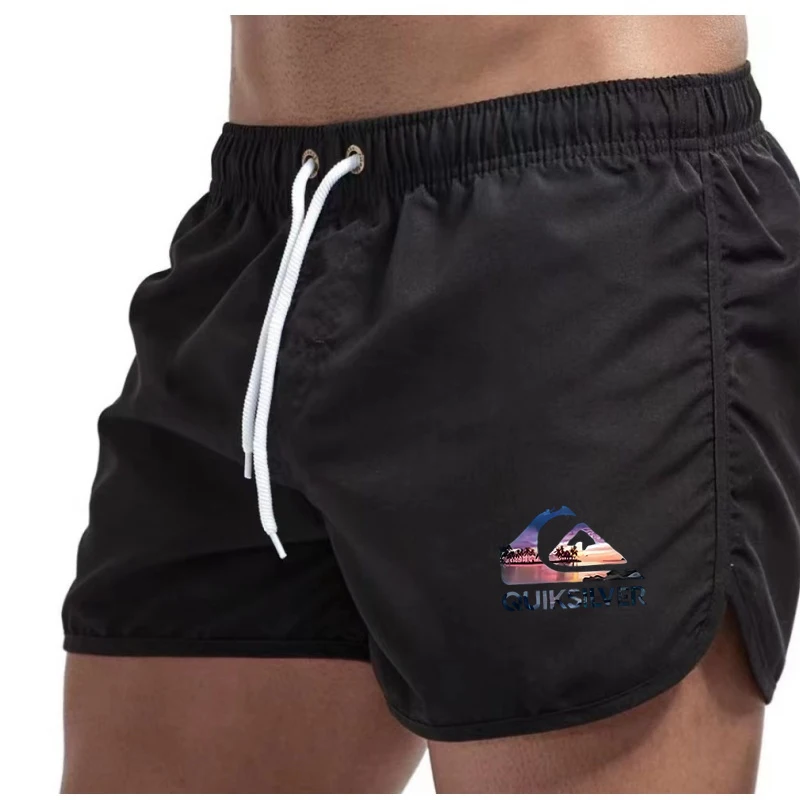 Men'S Fashion Print Beach Shorts Quick Dry Summer Swimming Fitness Pants Casual Breathable Lightweight Beachwear