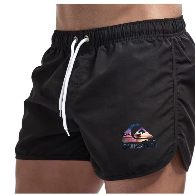  Men'S Fashion Print Beach Shorts Quick Dry Summer Swimming Fitness Pants Casual Breathable Lightweight Beachwear 