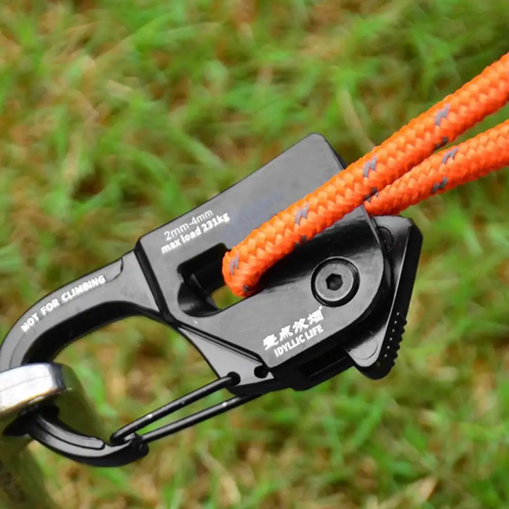 5/6cm Rope Tensioner Camping Tent Cord Adjuster Rustproof Strong Load-bearing Lightweight Portable Quick Buckle Cord Tensioner