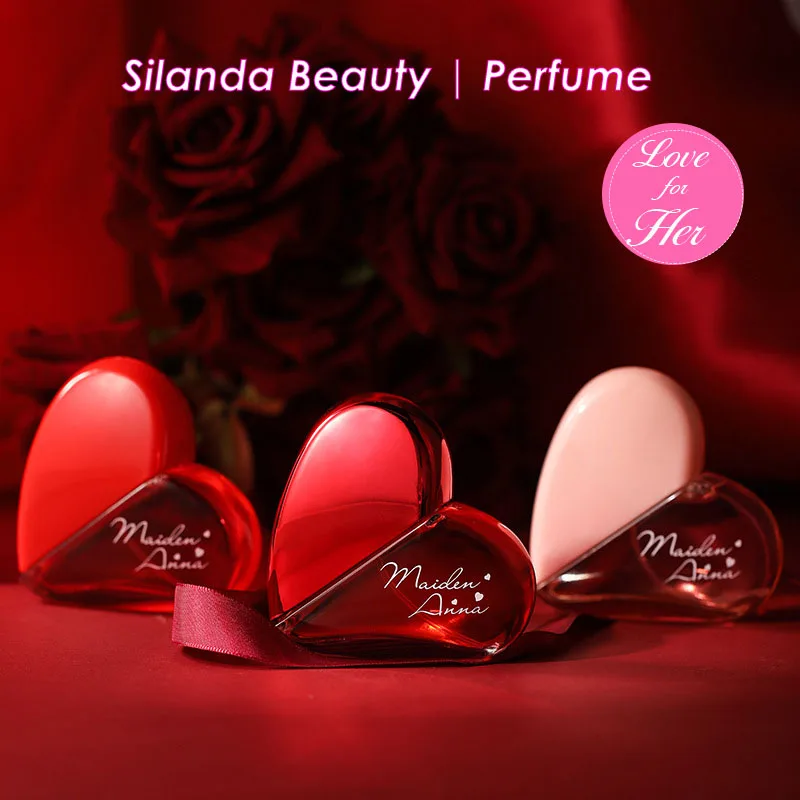 Luxury Heart Shaped Meeting You 50ml Eau De Parfum Femme Spray Light Scent Floral Note Lasting Women's Perfume for Daiy Life