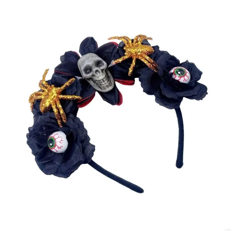 49MF Scary Skull Headband Halloween Dark Series Hairhoop Festival Costume Headpieces