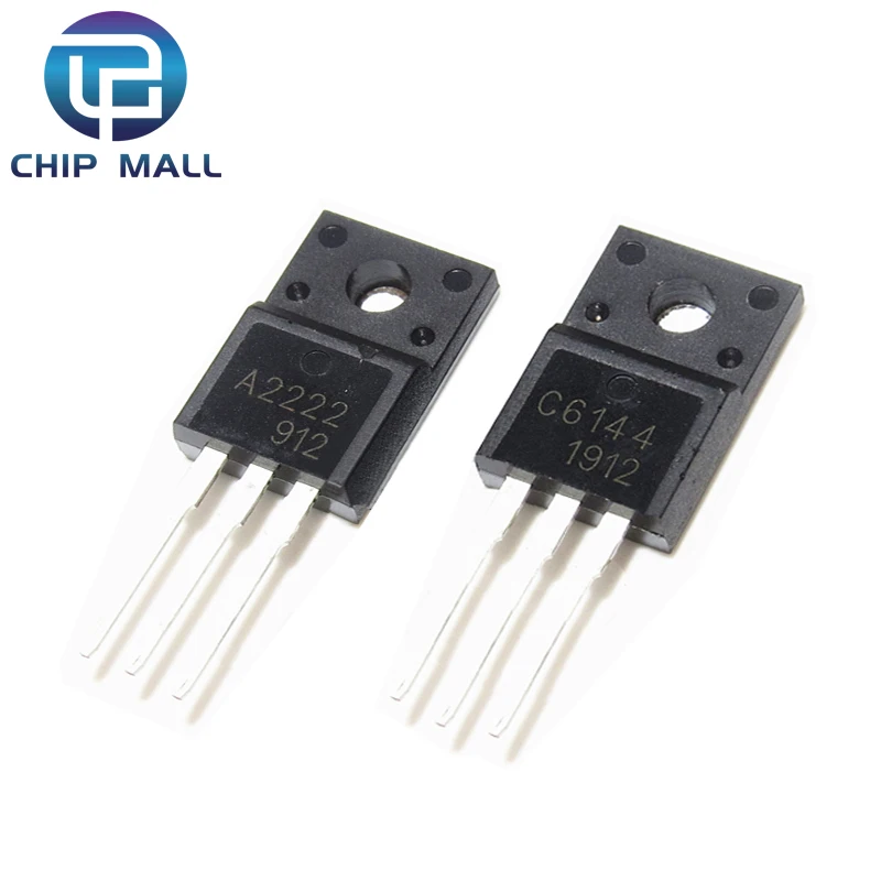 10PCS 2SA2222 2SC6144 TO-220F A2222 C6144 TO-220 Each (5PCS A2222 +5PCS C6144 )