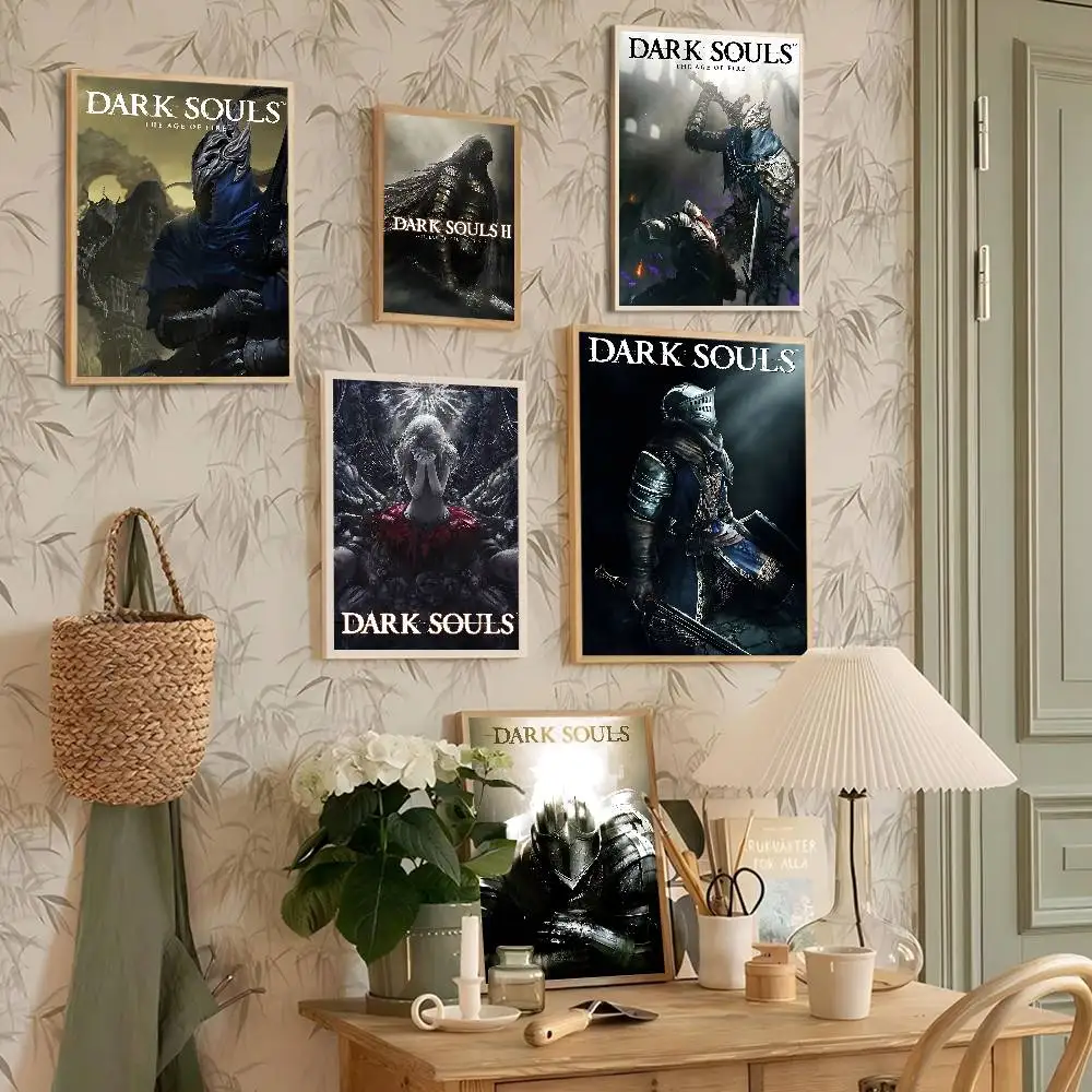 Hot Game D-Dark S-Souls Classic Vintage Posters Whitepaper Prints Posters Artwork Kawaii Room Decor