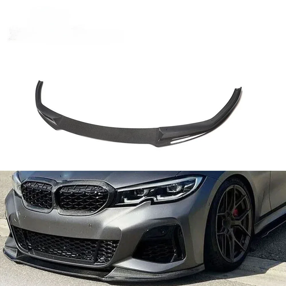 For BMW 3 Series G20 G28 330i 2020-23 Front Bumper Splitter Lip Spoiler REAL CARBON FIBER