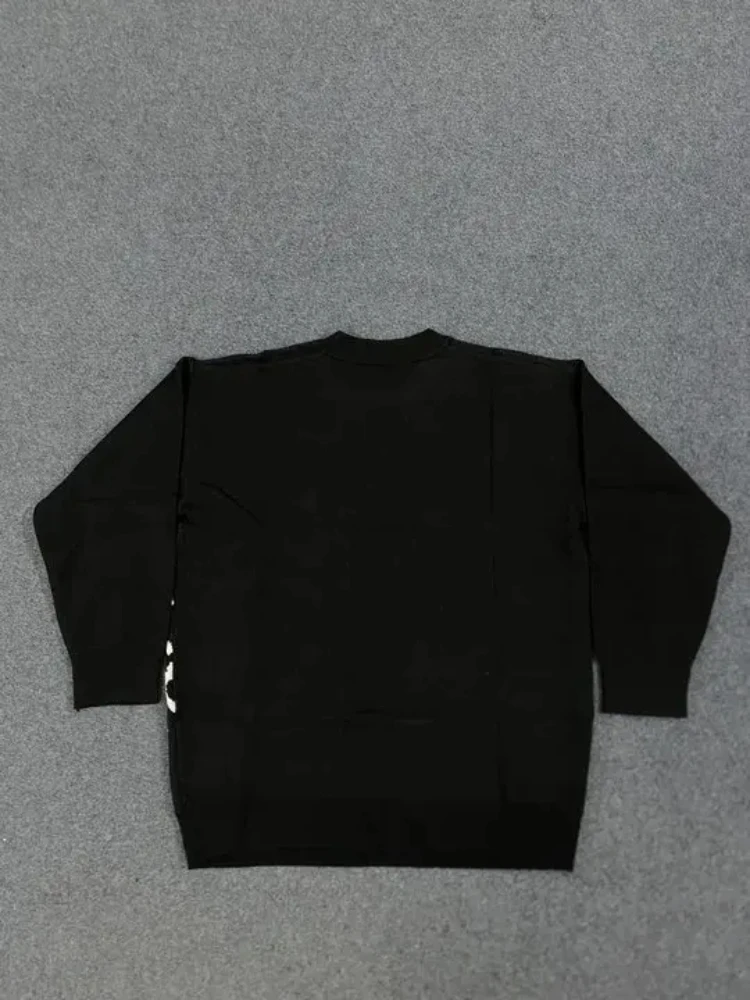 

Осенне-зимний модный повседневный теплый свитер с длинным рукавом и круглым вырезом, индивидуальный аниме-жаккардовый свободный удобный пуловер, свитер