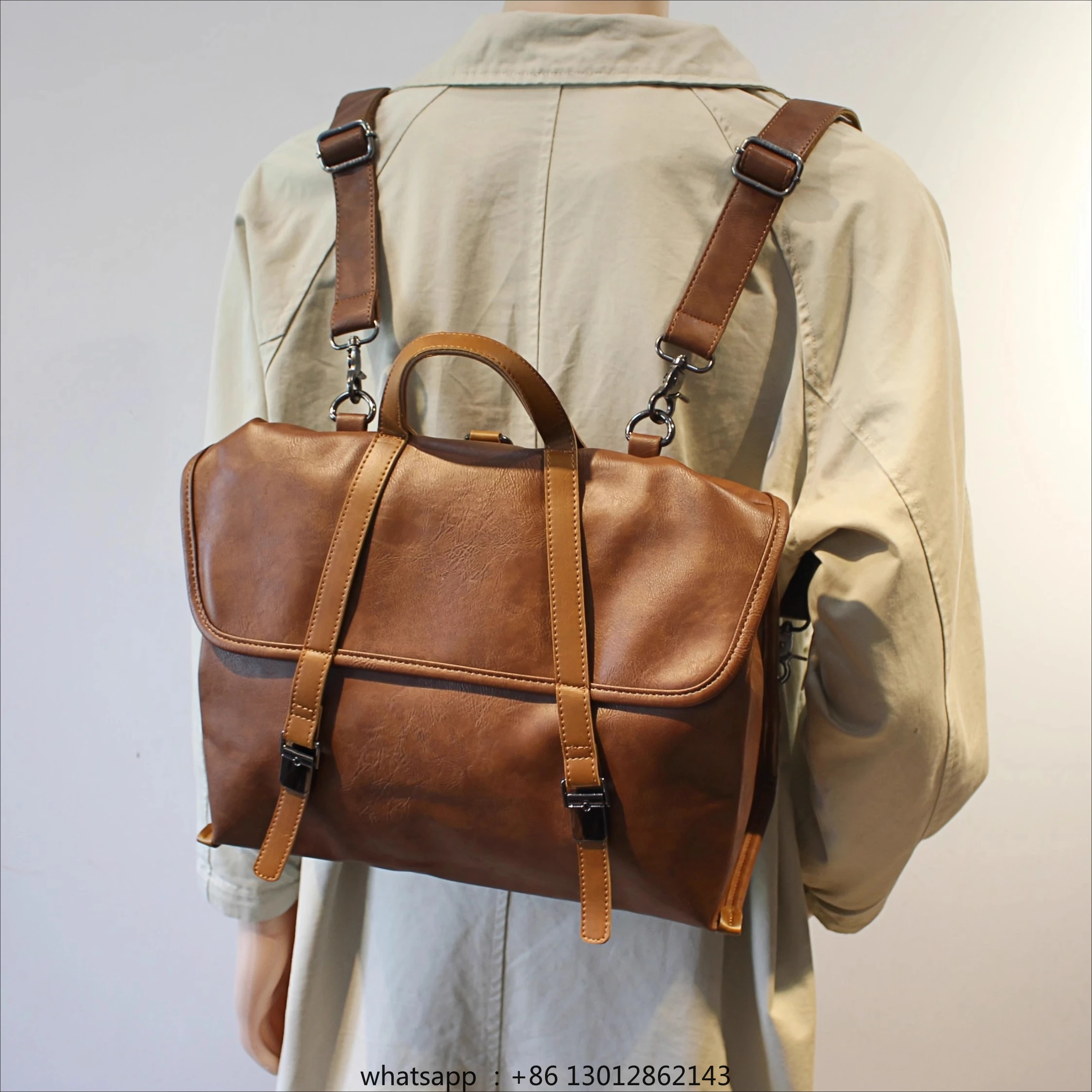 

Кожаная сумка для компьютера, многофункциональная большая сумка, большая вместительная сумка через плечо, рюкзак