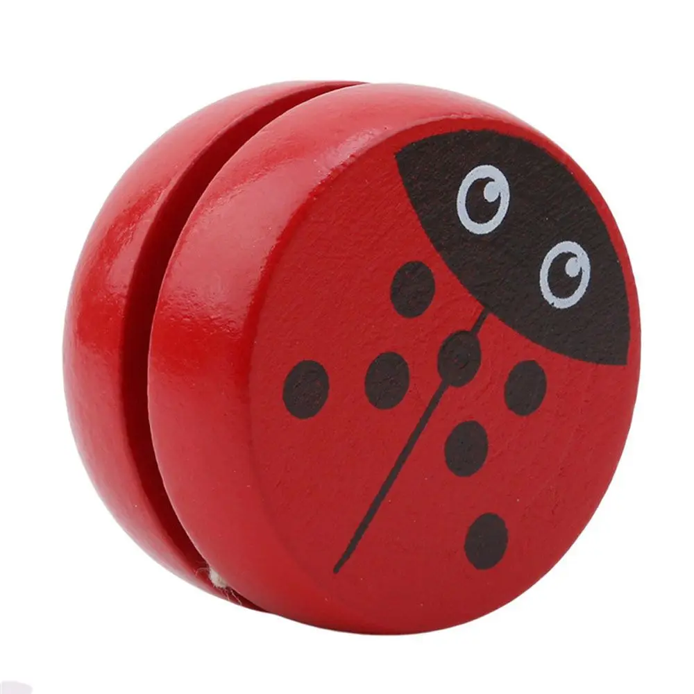 Cute Animal Prints Wooden Kids Toys Yo-Yo Yo Yo ball Yoyo Toys Ladybug